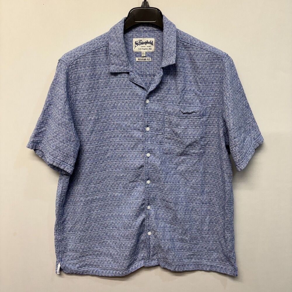 The Stronghold Men Short Sleeve Button Shirt Top XL X-Large Regular Fit D038 -27